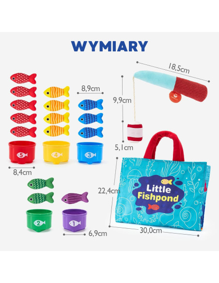 WOOPIE Little Fisherman's Set Learning Counting 22 Pieces