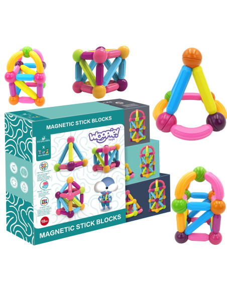 WOOPIE Magnetic Building Blocks Educational Large Thick 28 pcs.
