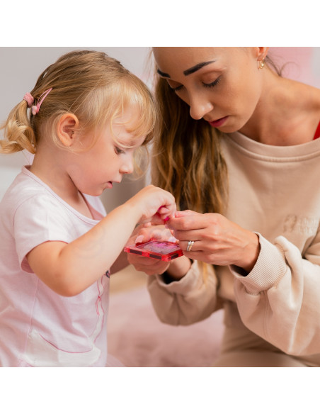 WOOPIE magnetinių kaladėlių Princesės pilies rinkinys 50 vnt.