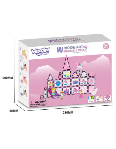 WOOPIE Magnetic Blocks Princess Castle Set 50 pcs.