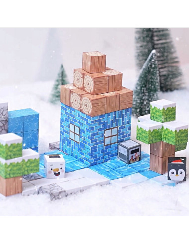 WOOPIE magnetiniai konstruktoriai Žiemos kaladėlių pasaulis