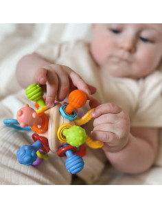 WOOPIE BABY minkštas barškutis 2in1 kramtukas-sensorinis žaislas kūdikiams nuo 0 mėn. 2