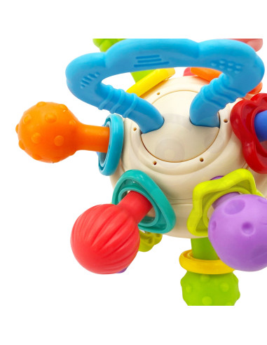 WOOPIE BABY Soft Rattle 2in1 Teether Sensory Toy for Babies 0m+