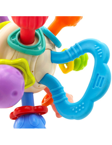 WOOPIE BABY minkštas barškutis 2in1 kramtukas-sensorinis žaislas kūdikiams nuo 0 mėn.