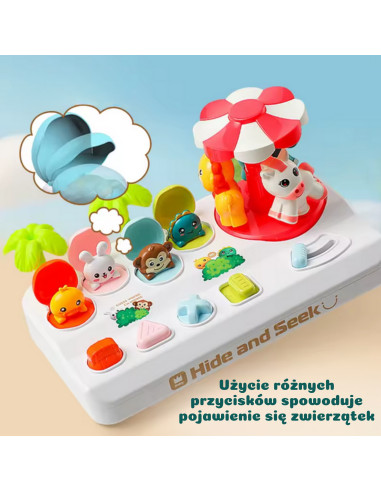 Интерактивная игрушка-карусель с выдвижными фигурками животных WOOPI BABY