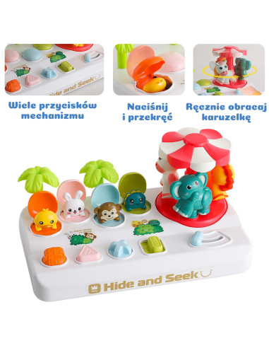 WOOPIE BABY Pop-Up Animals Carousel Interactive Toy
