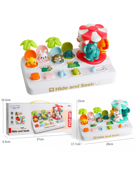 Интерактивная игрушка-карусель с выдвижными фигурками животных WOOPI BABY