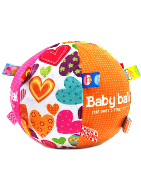 WOOPIE BABY Soft Sensory Ball Lady Label with Sew-in for Toddlers + Sound