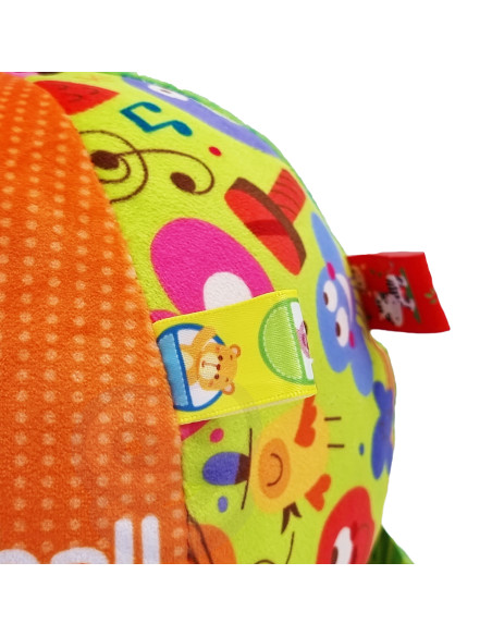 WOOPIE BABY Soft Sensory Ball Lady Label with Sew-in for Toddlers + Sound