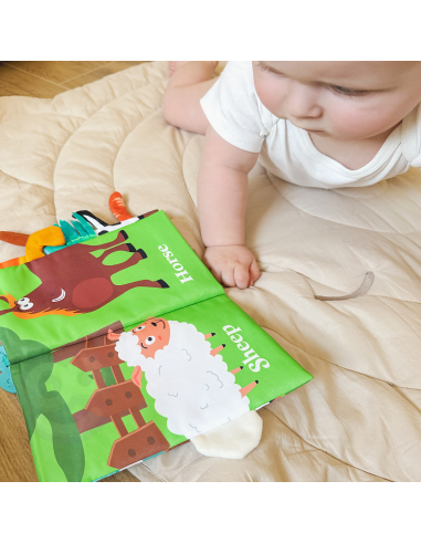 WOOPIE BABY Animal Tails Fabric Book