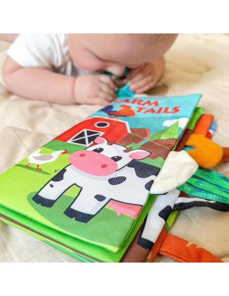 WOOPIE BABY gyvūnų uodegų audinio knyga