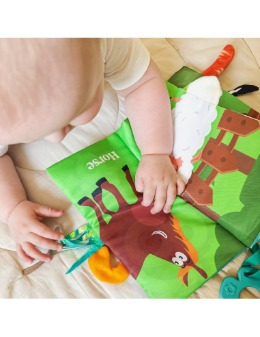 WOOPIE BABY Animal Tails Fabric Book
