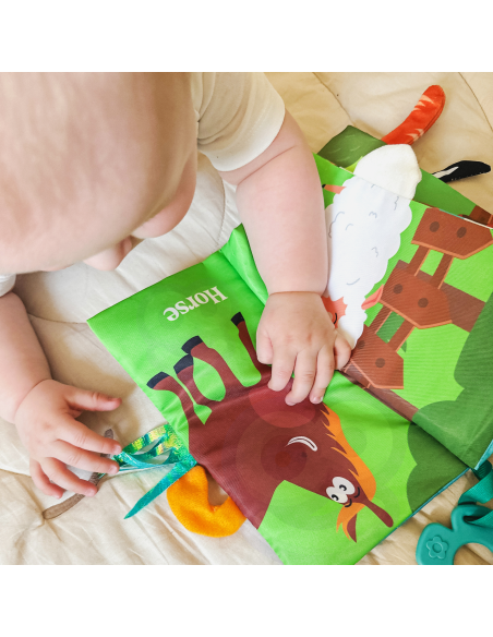 WOOPIE BABY gyvūnų uodegų audinio knyga