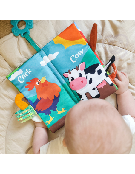 WOOPIE BABY gyvūnų uodegų audinio knyga