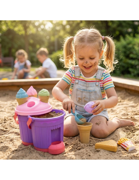 WOOPIE Sandbox Set Ice Cream Molds Ice Cream Bucket for Sand