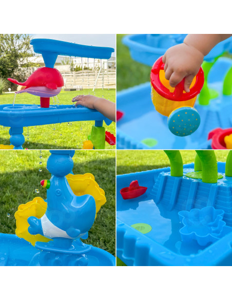 WOOPIE Water Table 4 in 1 Sandbox Waterfall XL 4-Level Dolphin