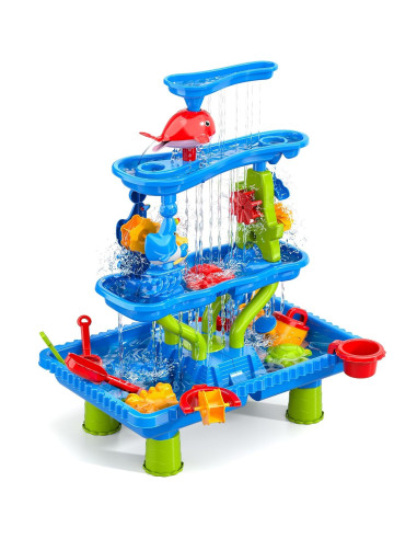 WOOPIE Water Table 4 in 1 Sandbox Waterfall XL 4-Level Dolphin