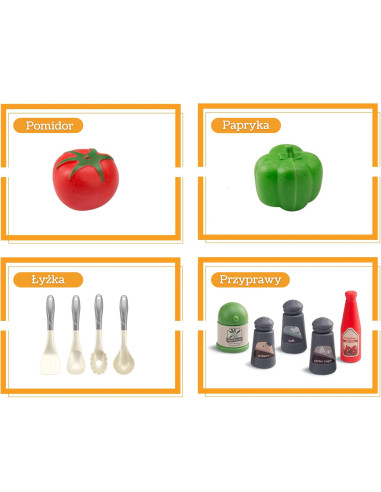 WOOPIE Little Chef Set Pots Frying Pan Kettle White 32 pcs.