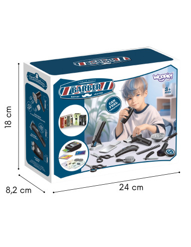 WOOPIE Barber Hairdressing Set for Kids Styling Salon 24pcs.