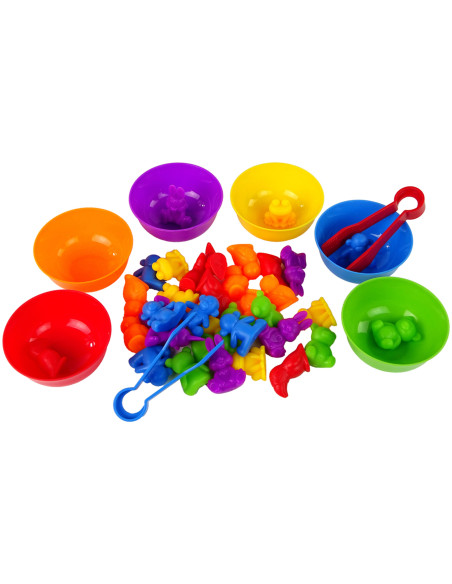 WOOPIE Montessori Educational Game Color Sorter Animals 44 pcs.