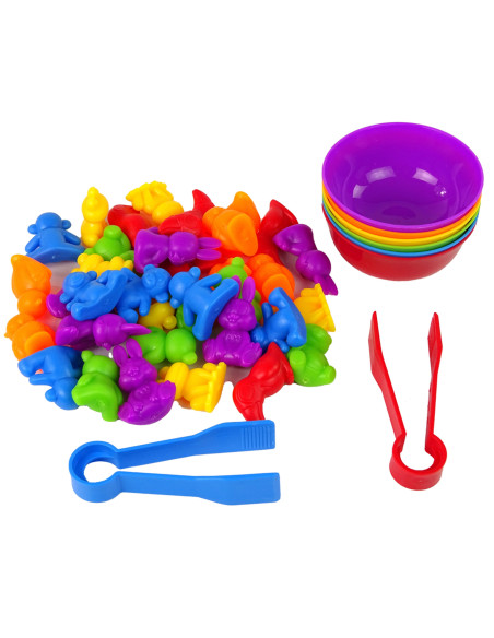 WOOPIE Montessori Educational Game Color Sorter Animals 44 pcs.