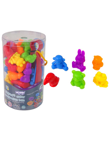 WOOPIE Montessori Educational Game Color Sorter Animals 44 pcs.