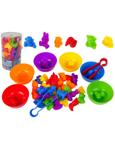 WOOPIE Montessori Educational Game Color Sorter Animals 44 pcs.
