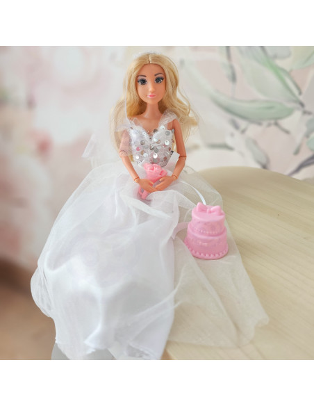 WOOPIE ROYAL Lily lėlė 30 cm Nuotakos vestuvinės suknelės aksesuarai