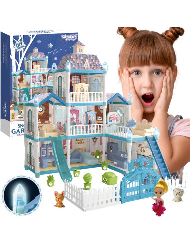 WOOPIE Winter Garden Dollhouse with Accessories and Illuminated Doll 191 pcs.
