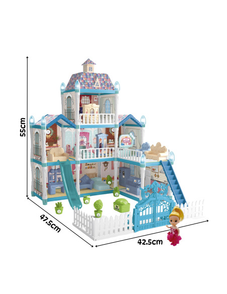 WOOPIE Winter Garden Dollhouse with Accessories and Illuminated Doll 191 pcs.