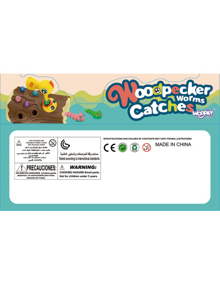 WOOPIE Magnetic Arcade Game Catch the Bug 2 Woodpeckers + 10 Bugs