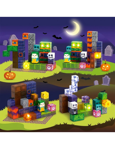 WOOPIE Magnetic Blocks Glowing Halloween 63 pcs.