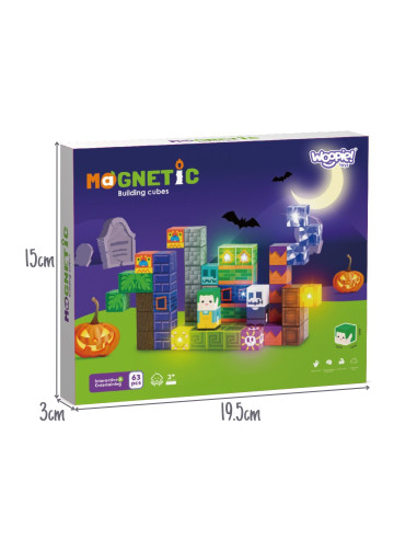 WOOPIE Magnetic Blocks Glowing Halloween 63 pcs.