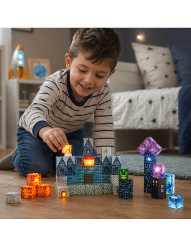 WOOPIE Magnetic Building Blocks Pixel Castle 64 pcs.