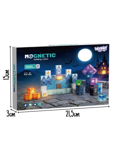 WOOPIE Magnetic Building Blocks Pixel Castle 64 pcs.