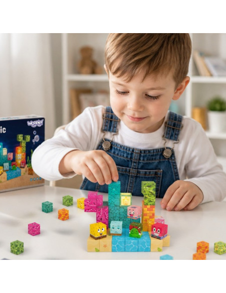 Woopie magnetiniai kubeliai, 63 El Montessori vandenyno dėlionė, 3D