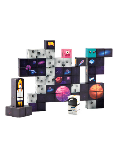 WOOPIE Magnetic Construction Cubes Cosmos 74 pcs.