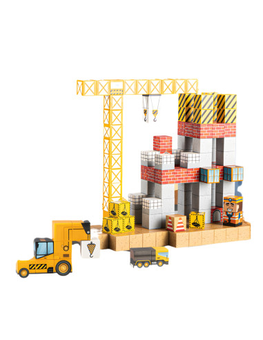 WOOPIE Magnetic Blocks 165pcs Cubes Construction Crane Excavator Gift 3D