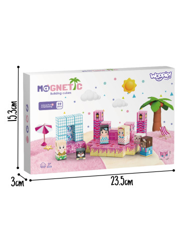 WOOPIE Magnetic Blocks Cubes Magnets 59pcs 3D