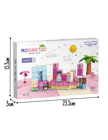 WOOPIE Magnetic Blocks Cubes Magnets 59pcs 3D