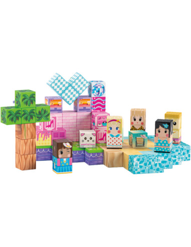 WOOPIE Magnetic Blocks Cubes Magnets 86pcs 3D Educational Puzzle Montessori Set for Children 3+