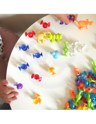 WOOPIE Suction Cup Building Blocks - Crazy Animals