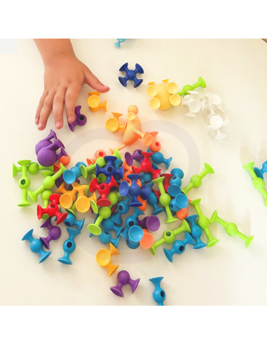 WOOPIE Suction Cup Building Blocks - Crazy Animals