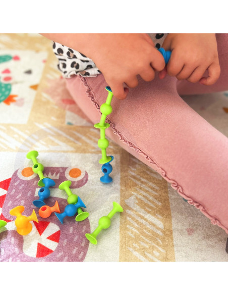 WOOPIE Suction Cup Building Blocks - Crazy Animals