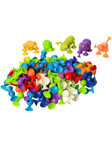 WOOPIE Suction Cup Building Blocks - Crazy Animals