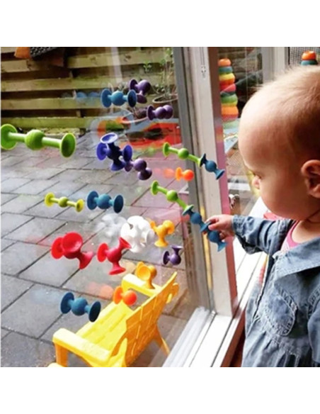 WOOPIE Suction Cup Building Blocks - Crazy Animals
