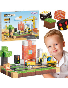 WOOPIE Magnetic Building Blocks Construction Site 115 pcs.