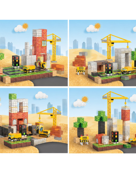 WOOPIE Magnetic Building Blocks Construction Site 115 pcs.
