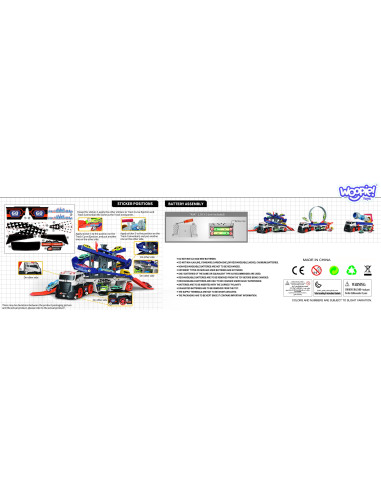 WOOPIE Interactive Truck Tow Truck Track with Sound and Light