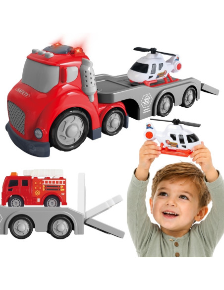 WOOPIE Red Fire Department City Truck Sound and Light Effects